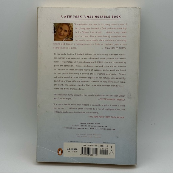 Eat Pray Love by Elizabeth Gilbert - Paperback - Picture 3 of 3